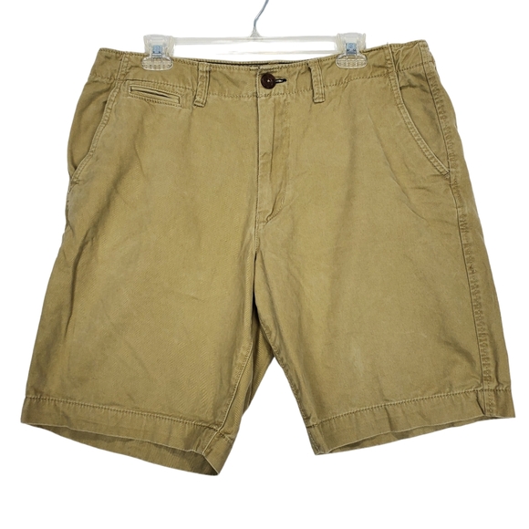 American Eagle Outfitters Other - AE American Eagle Men's Flat Front Classic Fit Khaki Shorts Size 34 (2 of 2)